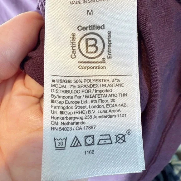 Athleta Purple Long Sleeve Top Tunic High Low‎ Hem Casual Athleisure Womens - Picture 6 of 7